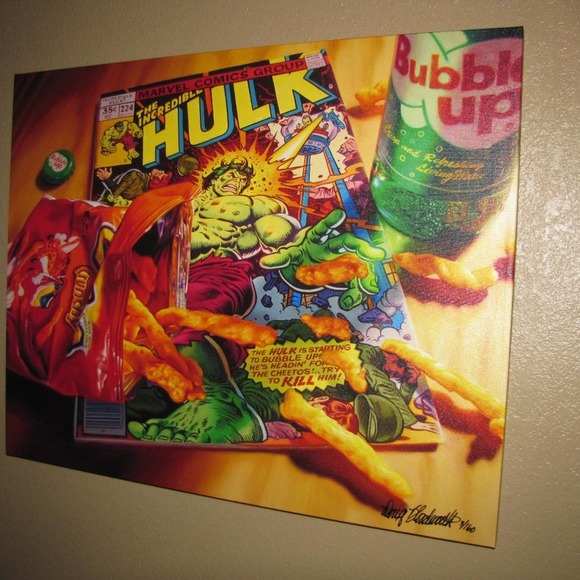 Hulk Super Hero Art Comics Signed Photorealism - Picture 3 of 6